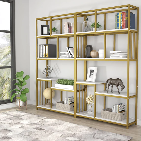 Auriferous Living Drawing Room Bookcase Shelve Organizer Rack Decor - waseeh.com