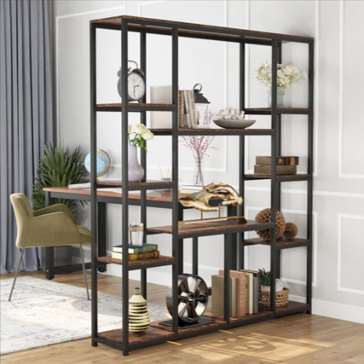 AJAAR Living Room Bookcase Shelve Organizer Storage Rack Decor - waseeh.com