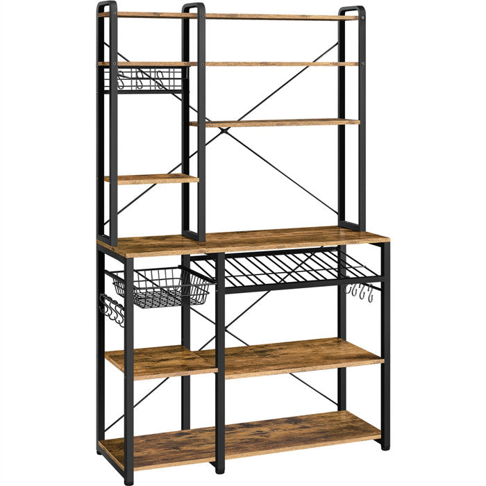 Rashel Wood Standard Baker's Rack with Microwave Compatibility - waseeh.com