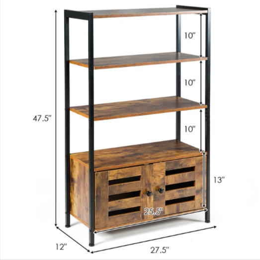 Summerhill Bookcase Shelve Storage Cabinet Organizer Rack - waseeh.com