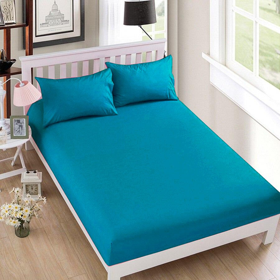 Fitted Sheet (Peacock Blue)