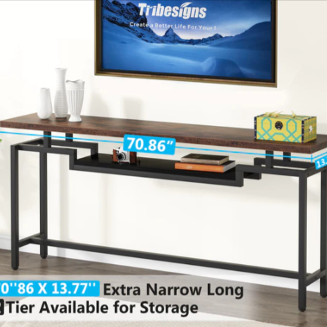 Proportionate Living Room Lounge Entryway Organizer Console Table - waseeh.com