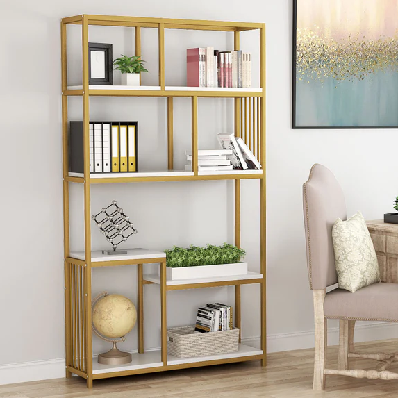 Auriferous Living Drawing Room Bookcase Shelve Organizer Rack Decor - waseeh.com