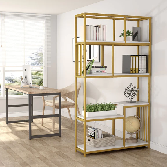 Auriferous Living Drawing Room Bookcase Shelve Organizer Rack Decor - waseeh.com