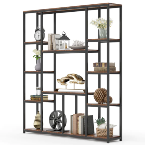 AJAAR Living Room Bookcase Shelve Organizer Storage Rack Decor - waseeh.com