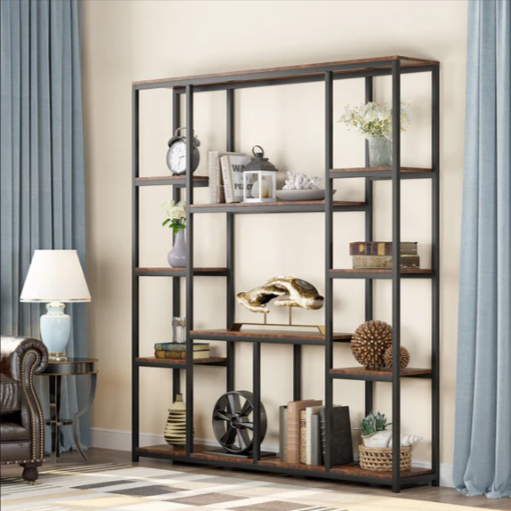 AJAAR Living Room Bookcase Shelve Organizer Storage Rack Decor - waseeh.com