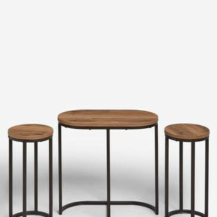 Round Nesting Living Lounge Bedroom Side Tables (Set of 3) - waseeh.com