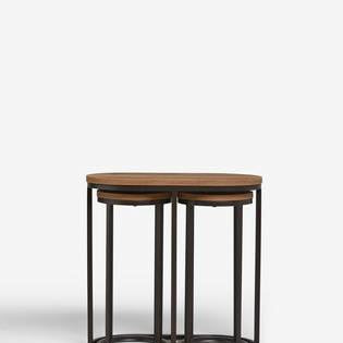 Round Nesting Living Lounge Bedroom Side Tables (Set of 3) - waseeh.com