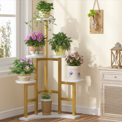Engross Quinary Planter Shelve Organizer Stand Rack - waseeh.com