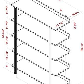 American Teviot Bedroom Living Bookcase Shelve Storage Rack Decor - waseeh.com
