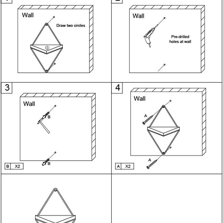 Farmhouse Floating Metal Solid Wood Living Lounge Drawing Room Shelves (Set of 2) - waseeh.com