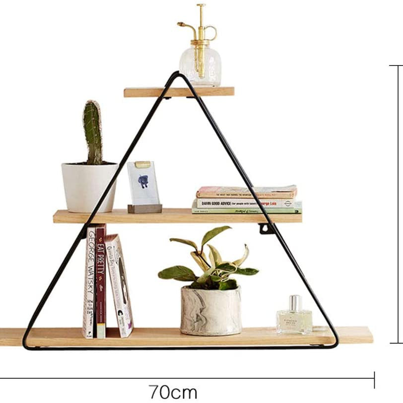 Chengxin Triangle Floating Wall Metal Organizer Shelve Decor - waseeh.com