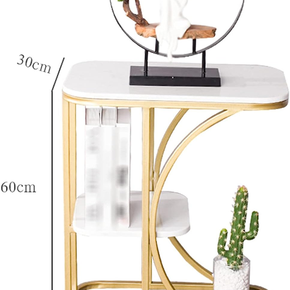 UPBEER Balcony Coffee Table Small House Marble Side Cabinet Living Room Sofa - waseeh.com