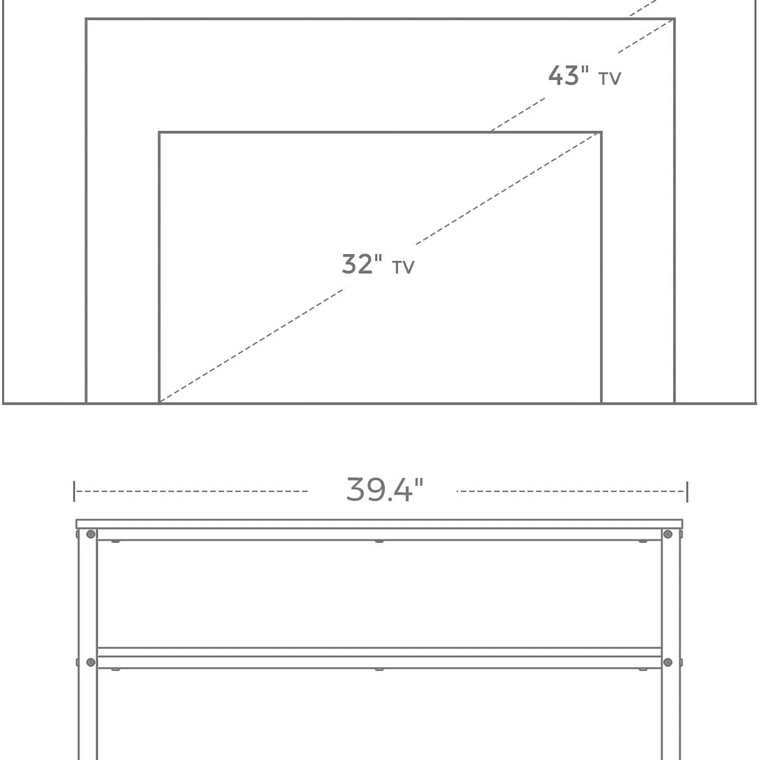 Vintage TV Living Lounge Entryway Room Console Table - waseeh.com