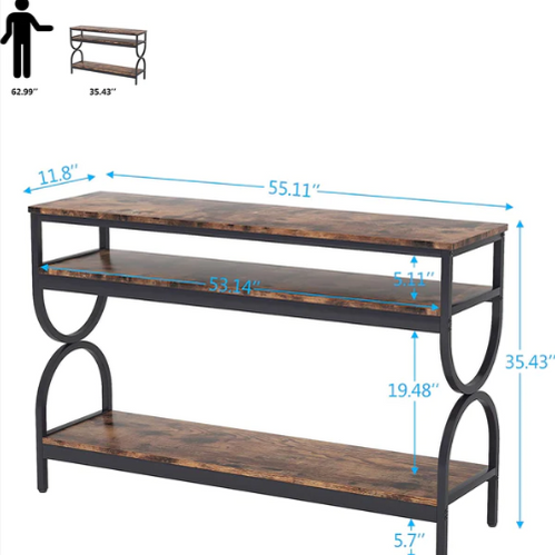 Settee LED Entryway Living Lounge Console Organizer Table - waseeh.com