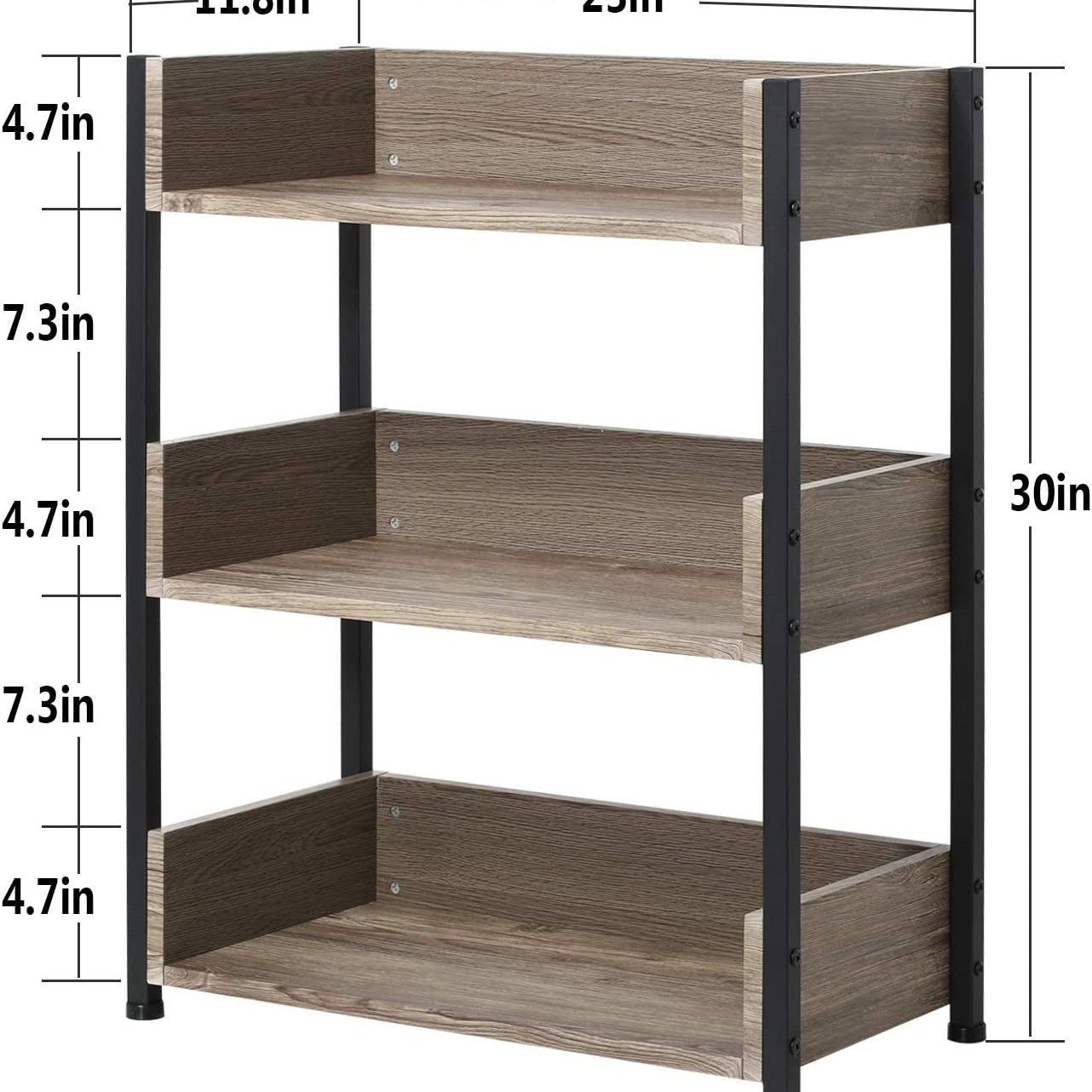 VECELO Organizer Lounge Bookcase Shelve Storage Rack Decor - waseeh.com