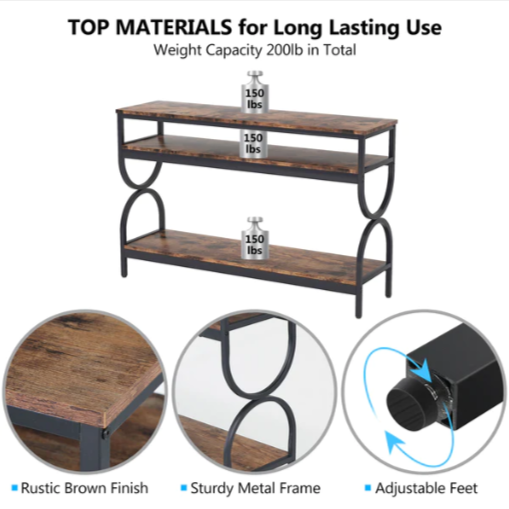 Settee LED Entryway Living Lounge Console Organizer Table - waseeh.com