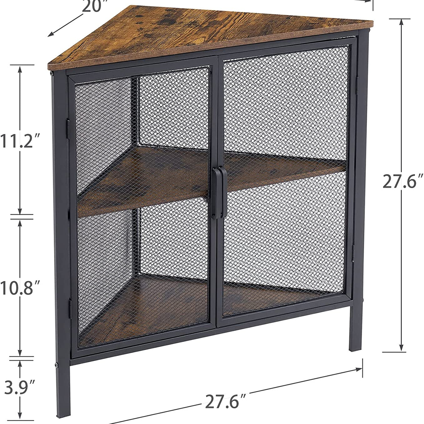Corner Metal Frame Storage Shelf Organizer for Small Space - waseeh.com