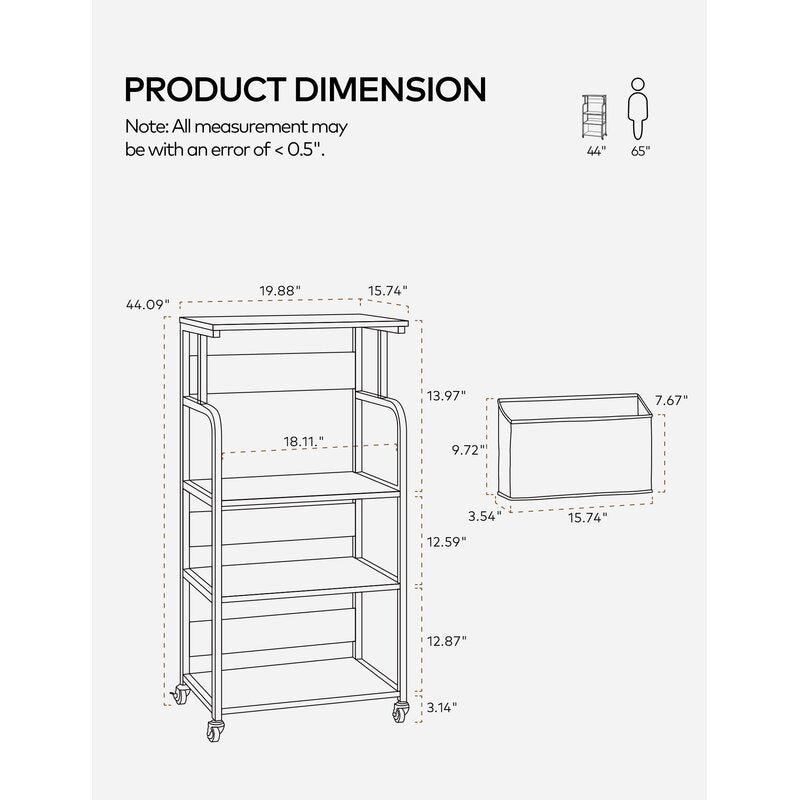 Federico Kitchen Moving Trolley Rack - waseeh.com
