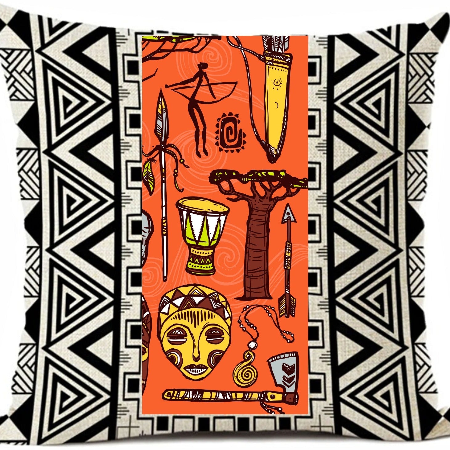 African Ethnic Cushion Covers Pack 4
