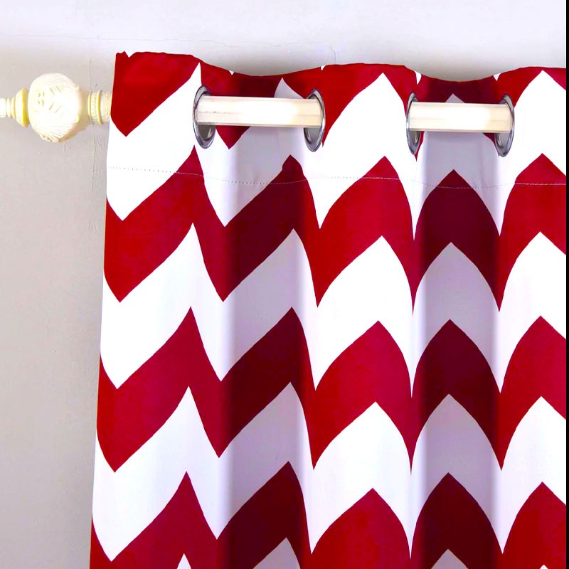 Black and White Ripple Pattern Curtain