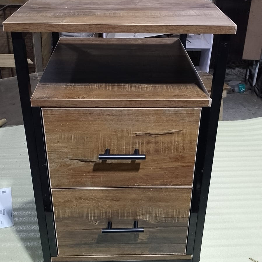 Way Side Office Home Drawer Side Table Rolling Trolley