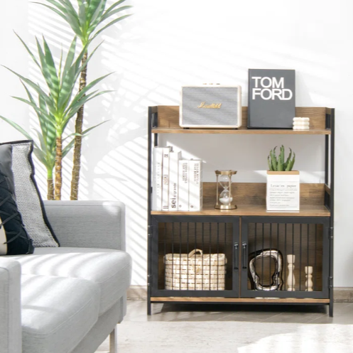 Nishtha Kitchen Bookcase Cabinet Bakers Rack - waseeh.com