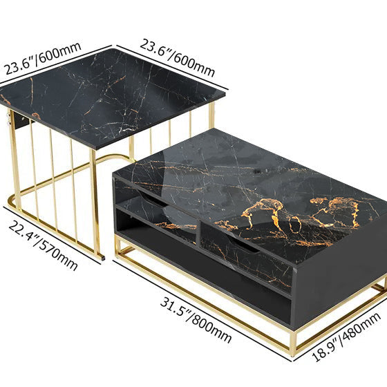 Abide Living Lounge Dining Room Nesting Coffee Center Table (Set of 2) - waseeh.com