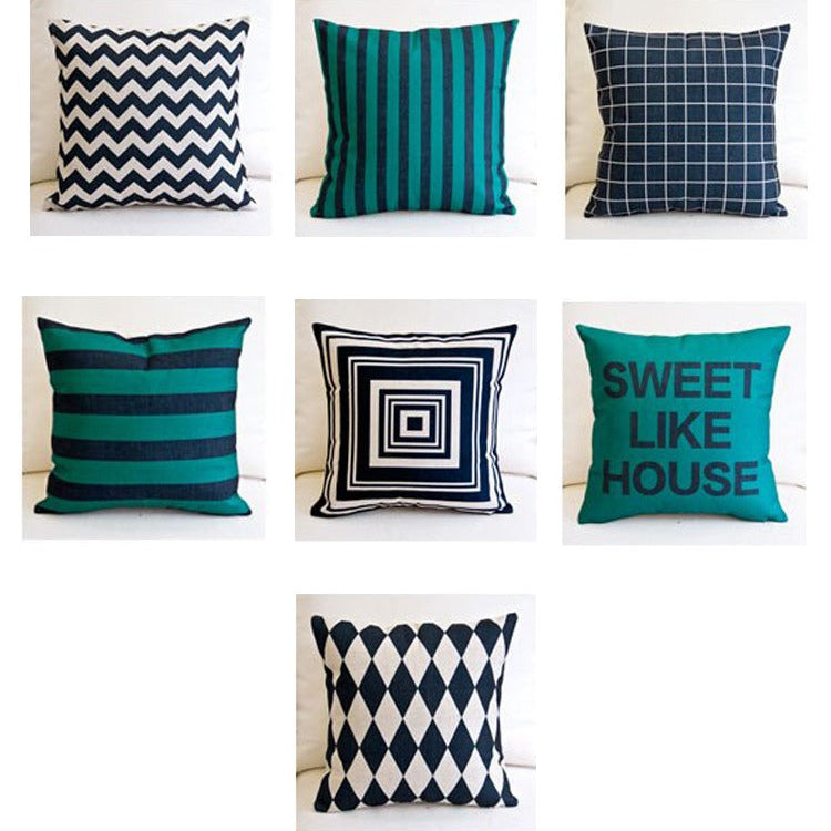 Green House Geometric Cushion Cover Pack 7