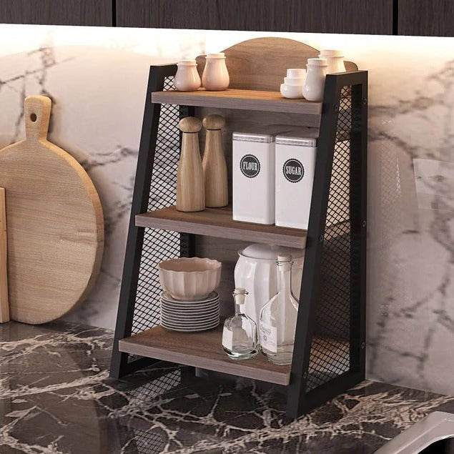 Trestle Modern Spice Coffee Kitchen Organizer Storage Rack - waseeh.com