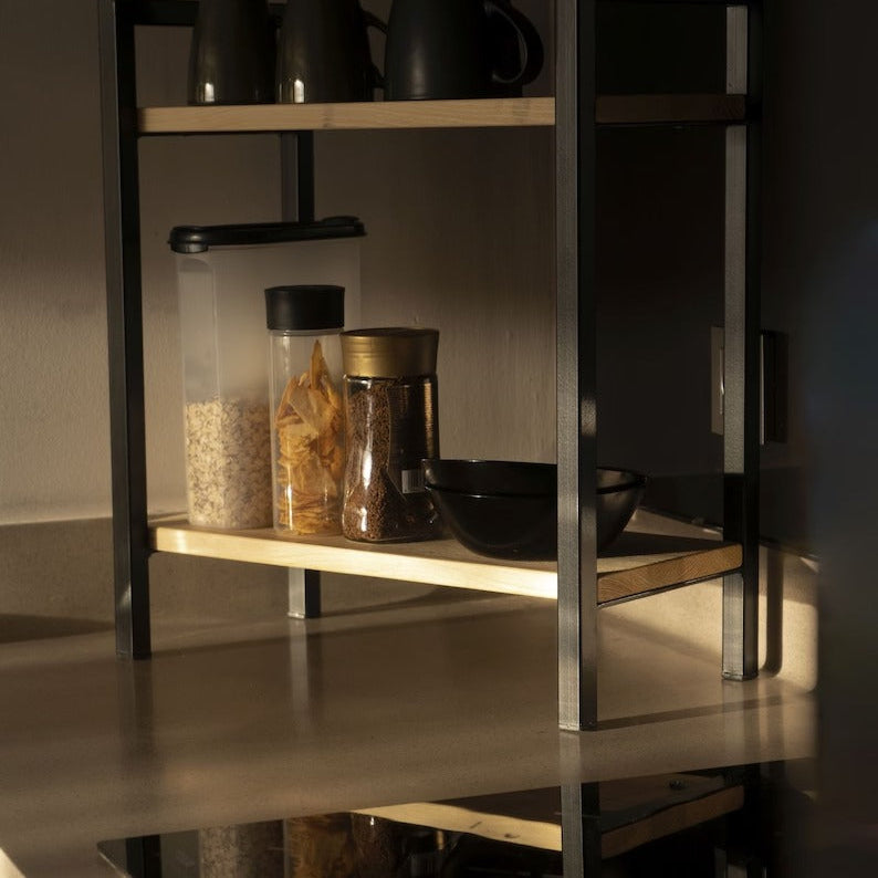 Twin Ledge Coffee Tea Spice Organizer Storage Kitchen Rack - waseeh.com