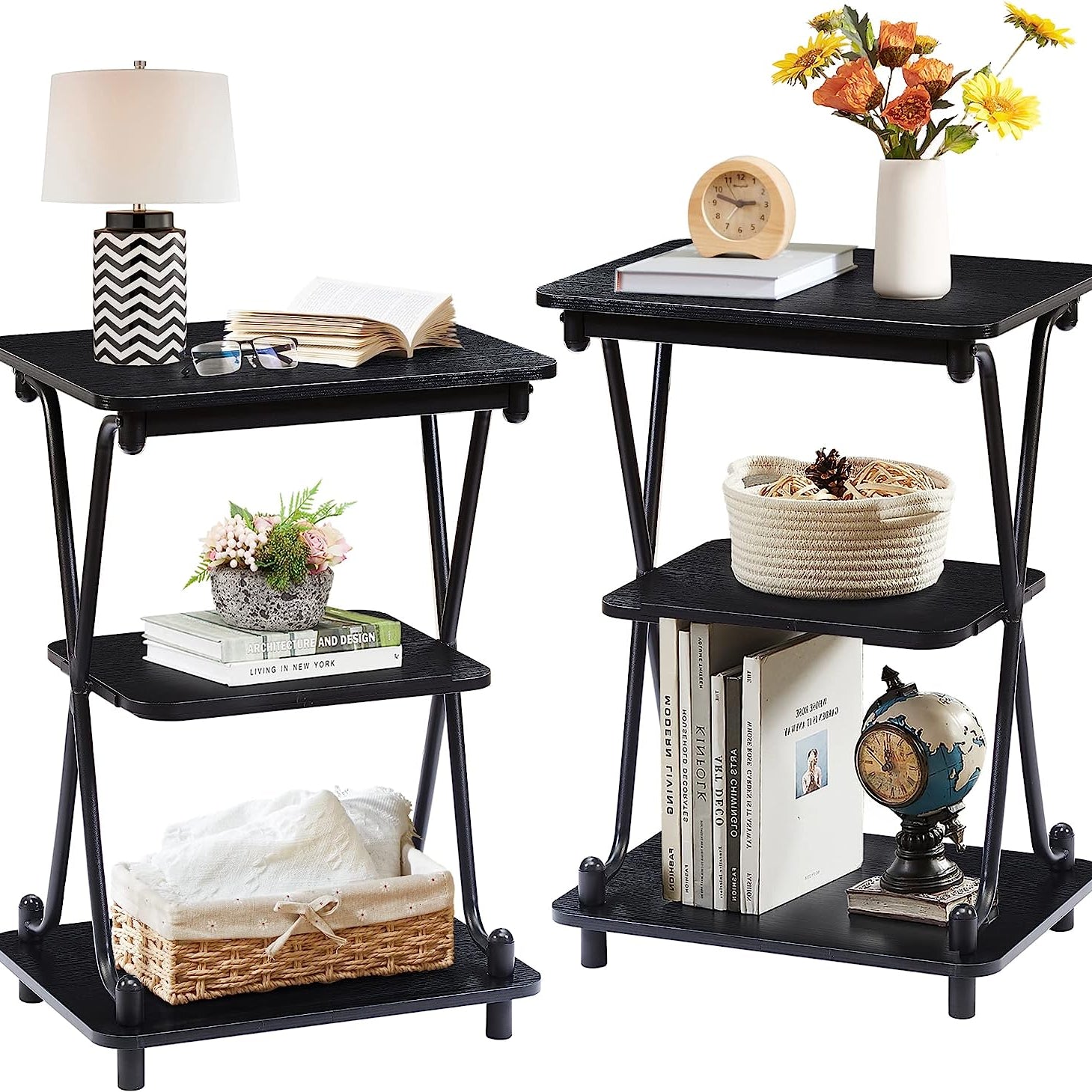 X-Shape Open Storage and Design Metal Frame, Stand for Living Room - waseeh.com