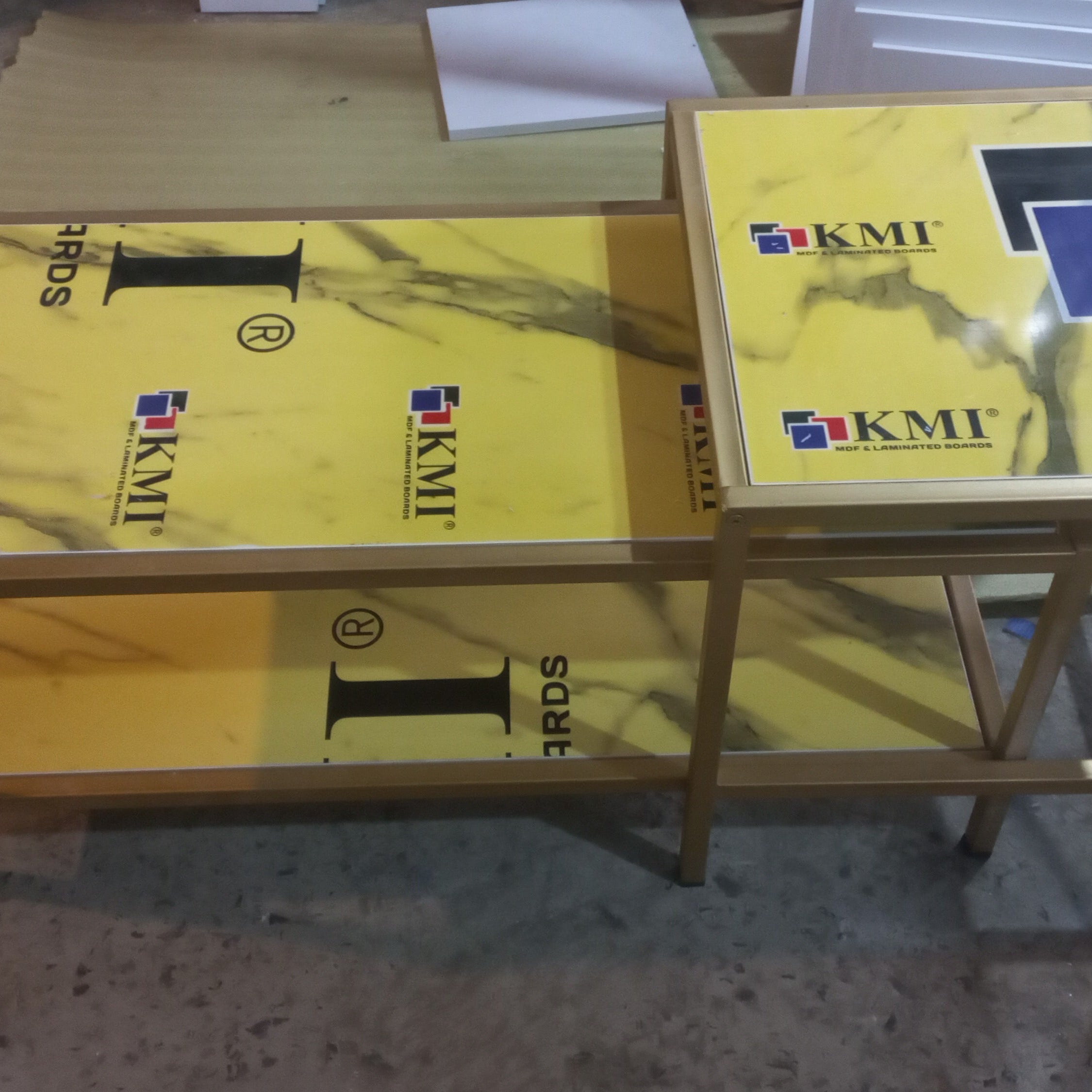 Heaten Gold Living Lounge Drawing Room Nesting Tables (Set of 2) - waseeh.com