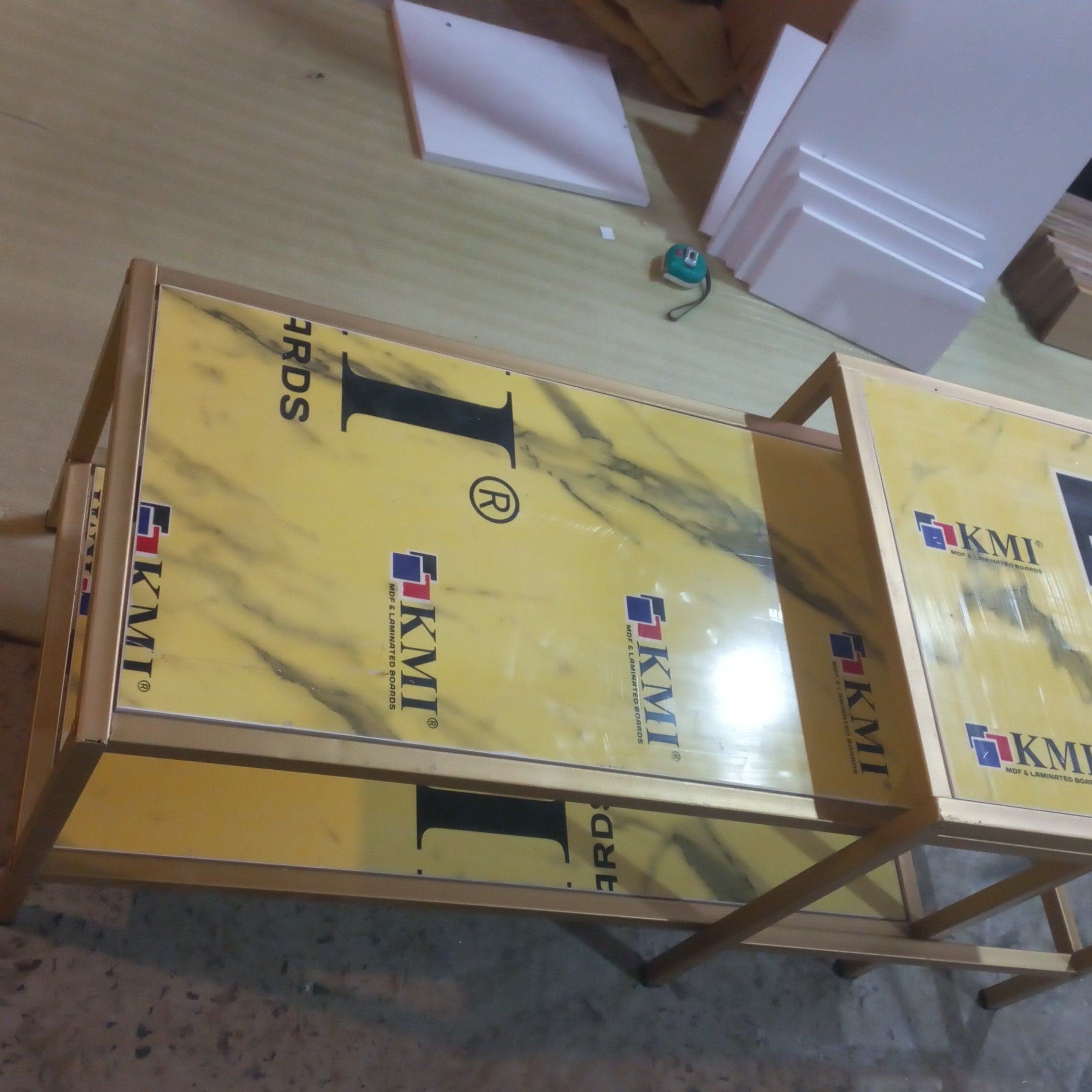 Heaten Gold Living Lounge Drawing Room Nesting Tables (Set of 2) - waseeh.com