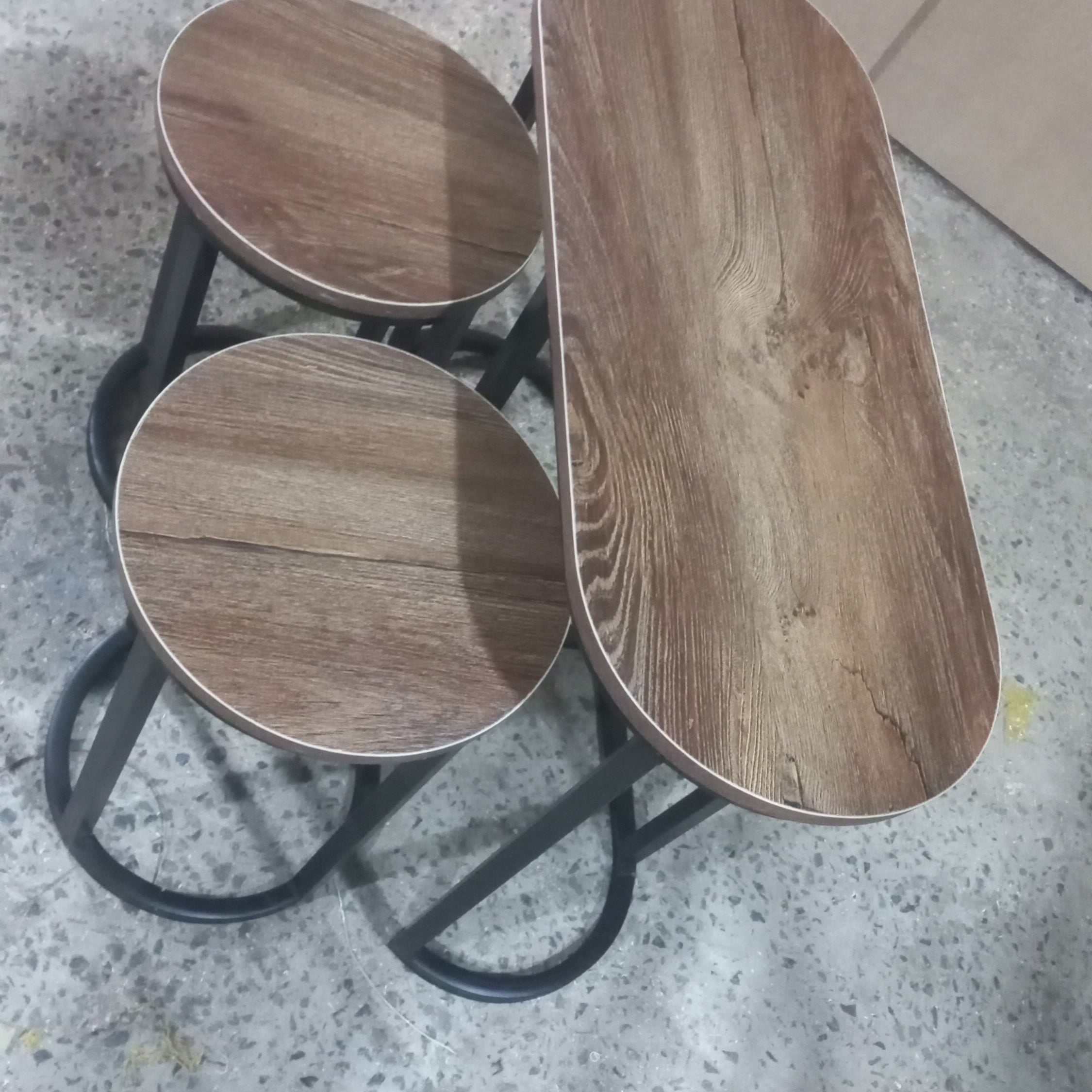 Round Nesting Living Lounge Bedroom Side Tables (Set of 3) - waseeh.com