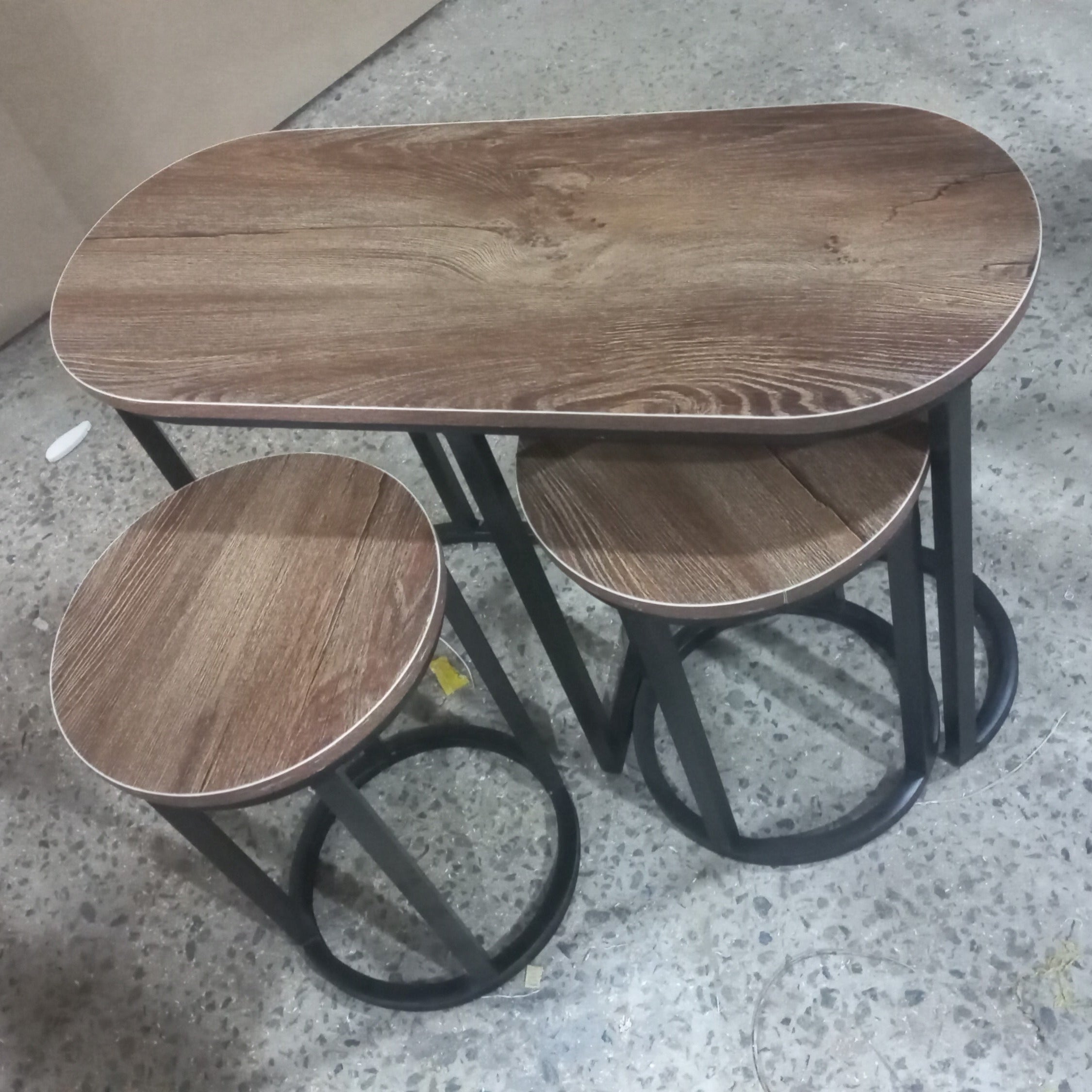 Round Nesting Living Lounge Bedroom Side Tables (Set of 3) - waseeh.com