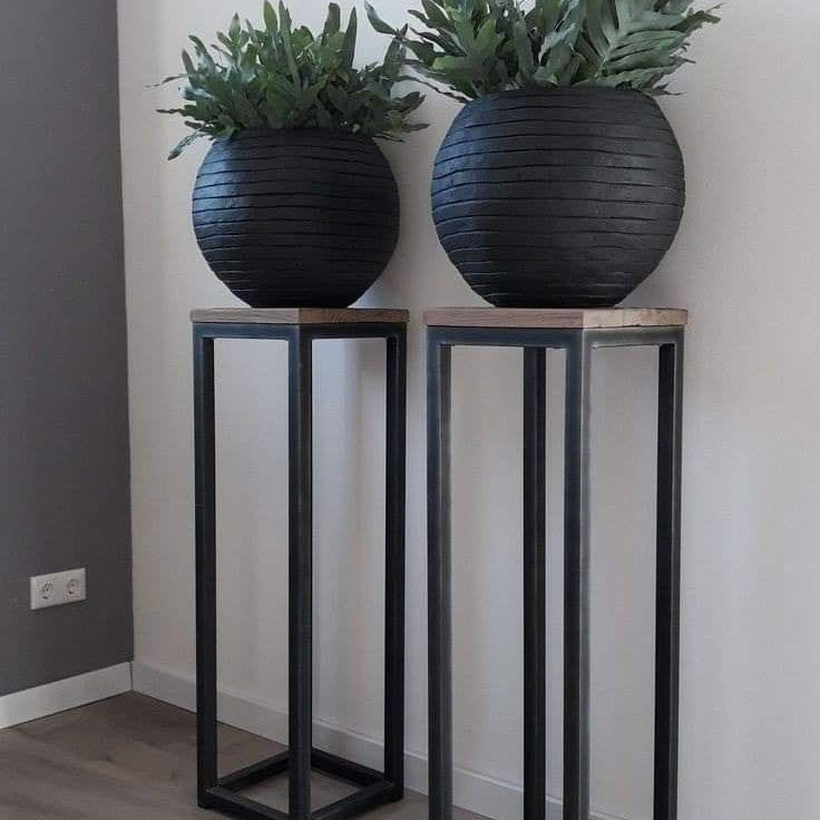 Metal Pot Stand Plant Organizer Stand Set of 2