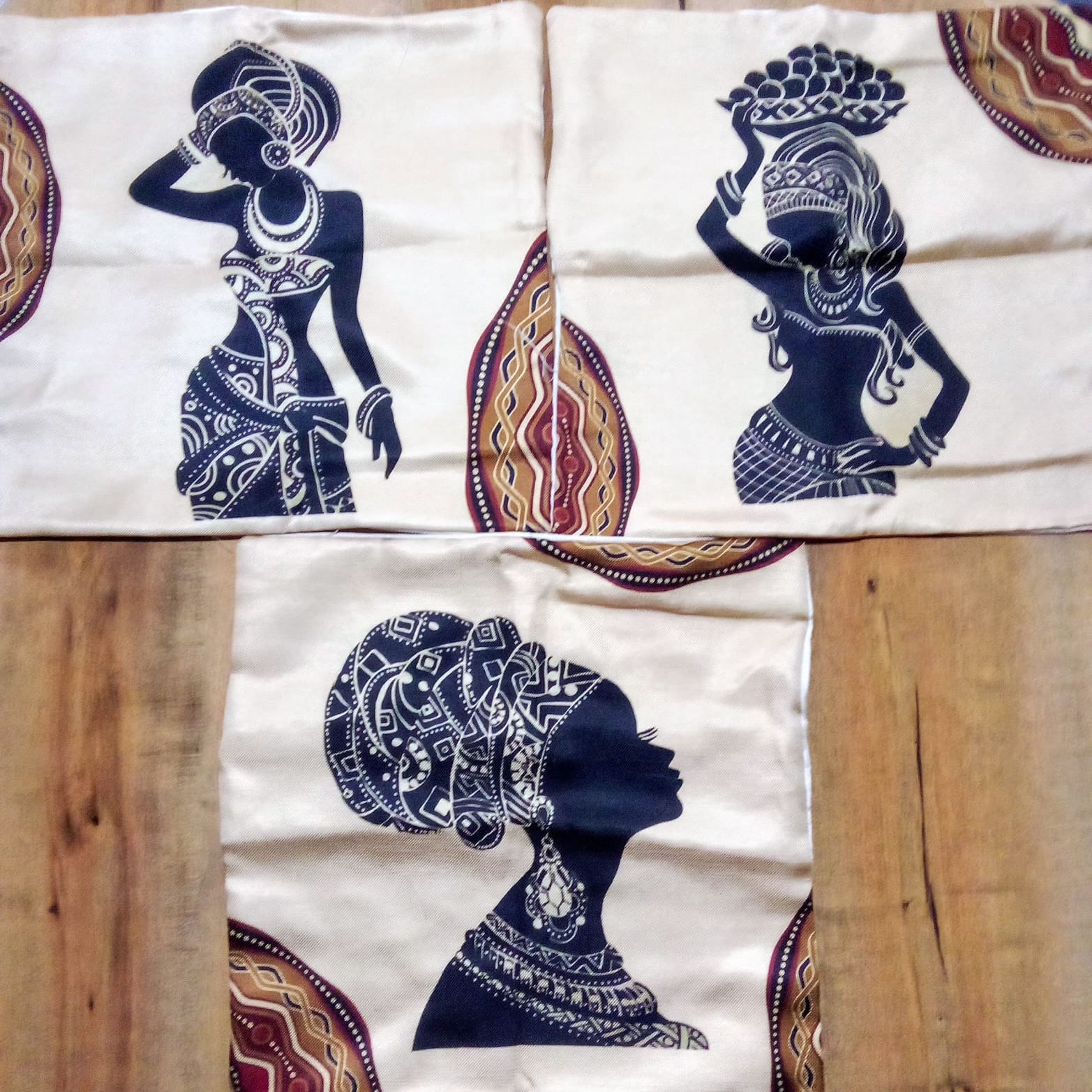 African Beige  Cushion Covers Pack of 3