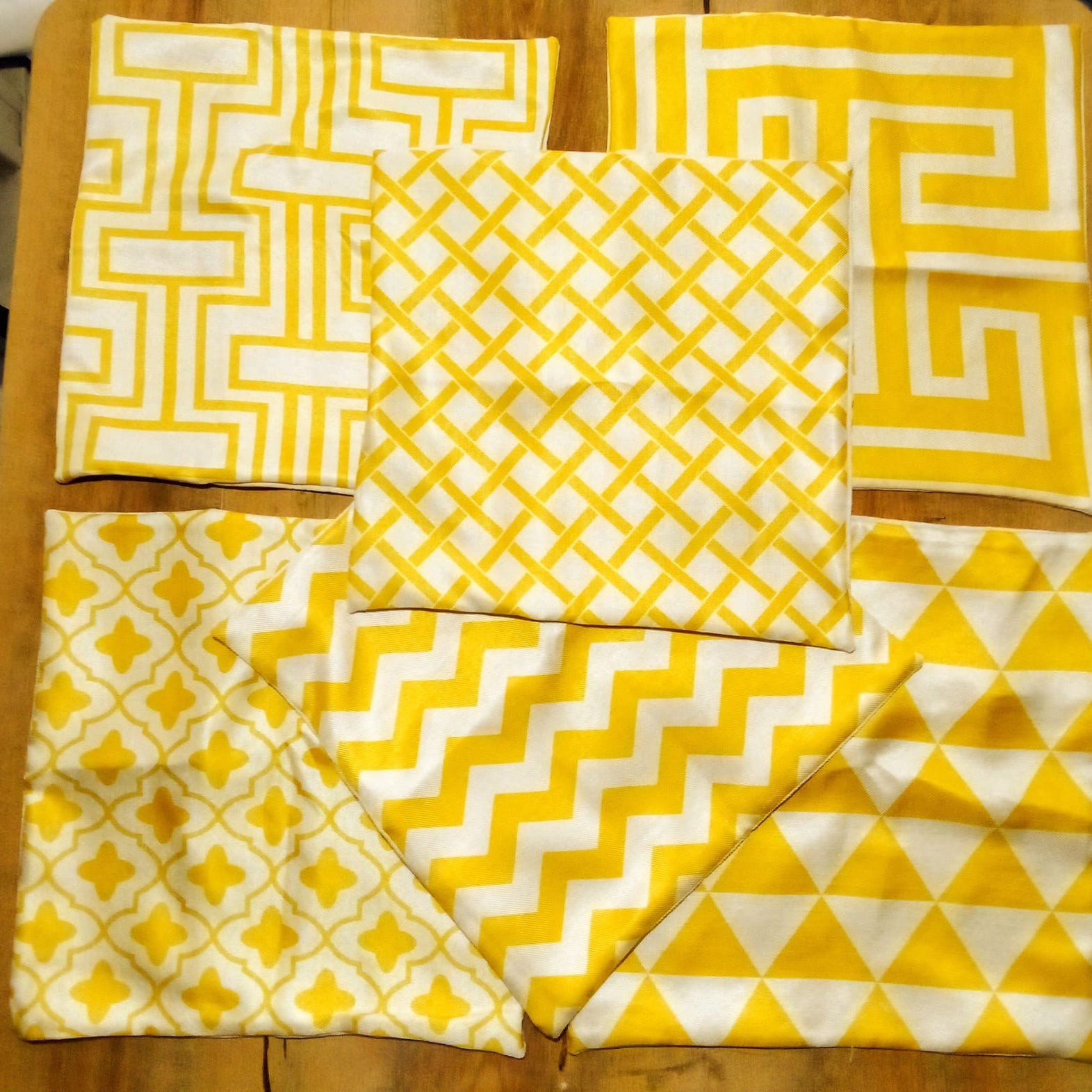 Happy Yellow Sun Cushion Covers Pack of 6