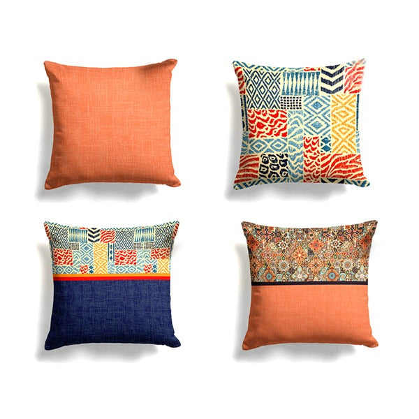 Bohemian-Inspired Ethnic Cushion Covers Pack of 4 4