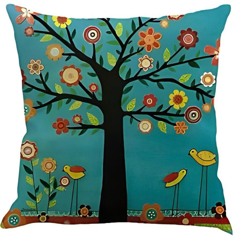 Vintage Flower Tree Cushion Cover Pack of 6