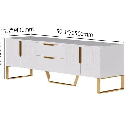 Aro Modern Media LED TV Stand Lounge Console with 2 Drawers - Special