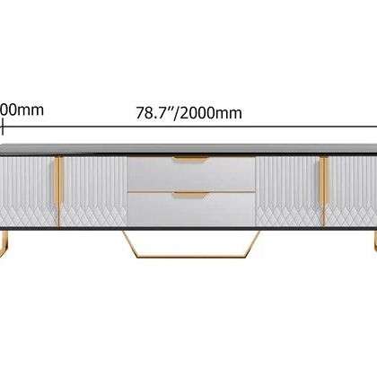 Aro Modern Media LED TV Stand Lounge Console with 2 Drawers - Special