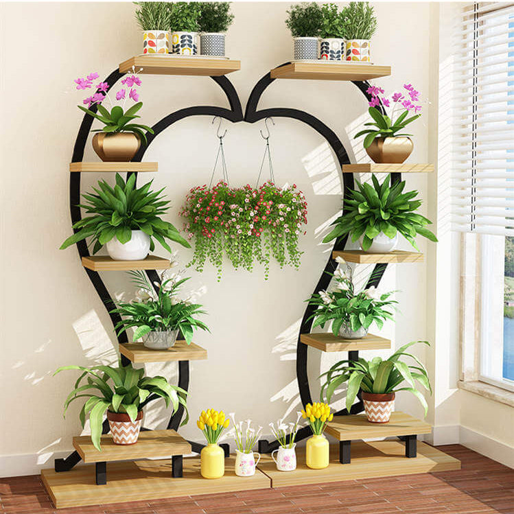 Heart Curved Plant Shelve Rack Decor - waseeh.com