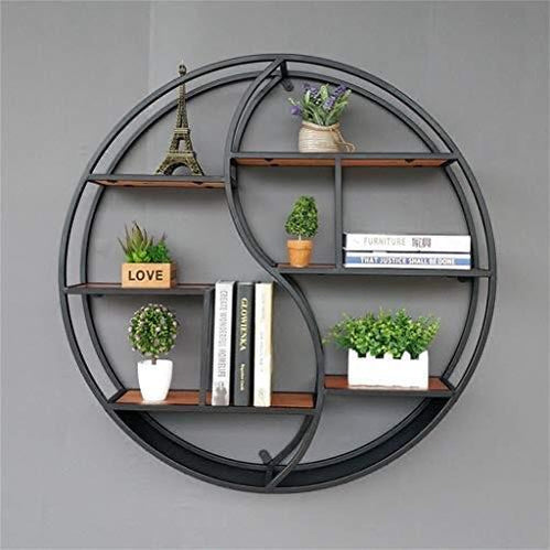 Wall-Mounted "YIN YANG" Metal Storage Floating Shelve Frame Decor - waseeh.com