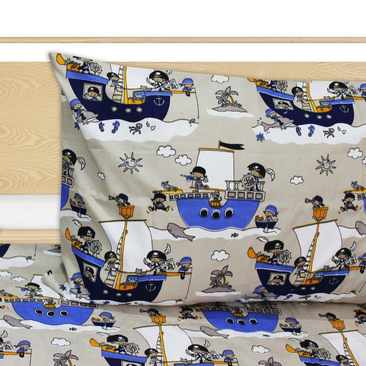 Single Kids Bed Sheet - Boats