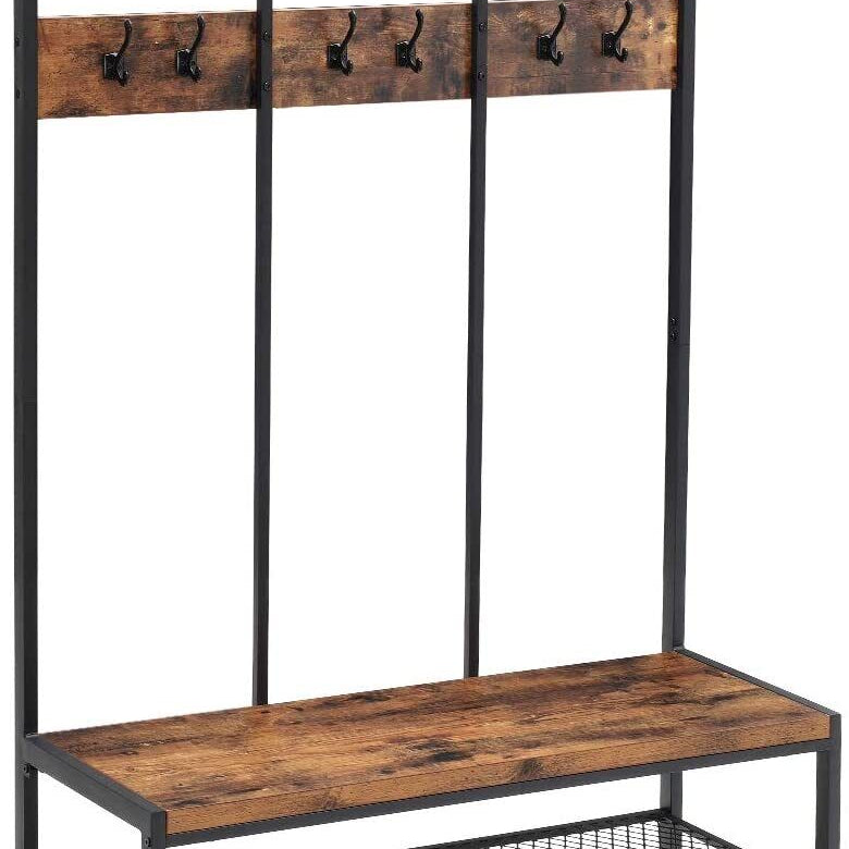 DWAYNE Entryway Hall Living Bedroom Coat Shoe Organizer Storage Rack - waseeh.com