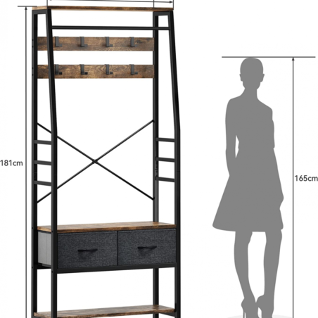 YITA Entryway Hall Living Bedroom Coat Shoe Organizer Storage Drawer Rack - waseeh.com